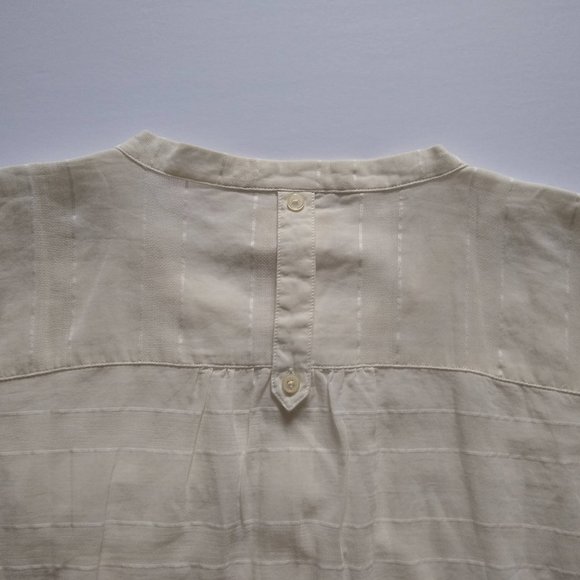 Levi's Cream Lightweight Sheer Short Sleeve Popover Tunic sz S - Picture 5 of 7